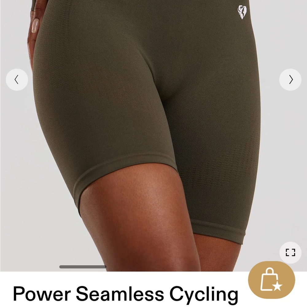 Olive Green Seamless Cycling Shorts